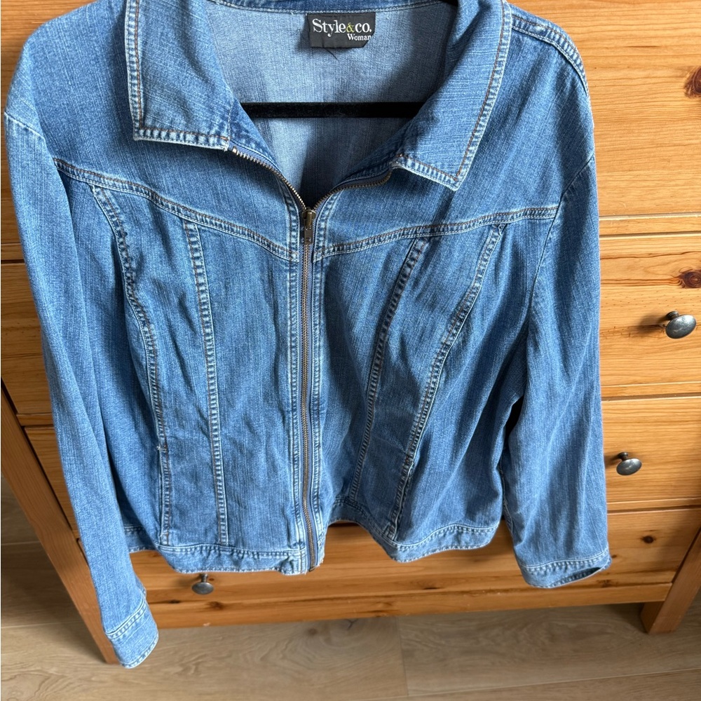 Style & Co. Women's Classic Blue Jean Jacket